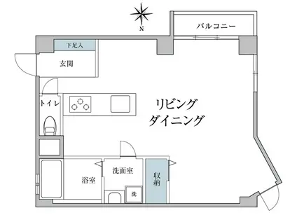 いしぐろハウス(ワンルーム/3階)の間取り写真