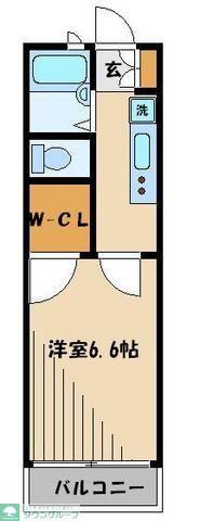 レオパレス大門坂下(1K/1階)の間取り写真