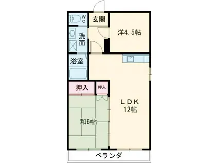 JAM11(2LDK/1階)の間取り写真