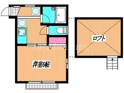 ヴィラウィスタリア(1K/1階)の間取り写真