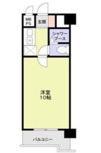 スミノ藤沢(1K/6階)の間取り写真