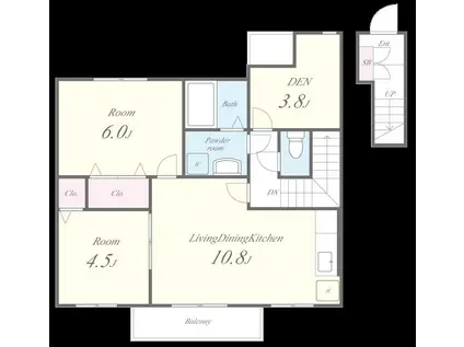 グランディール(3LDK/2階)の間取り写真