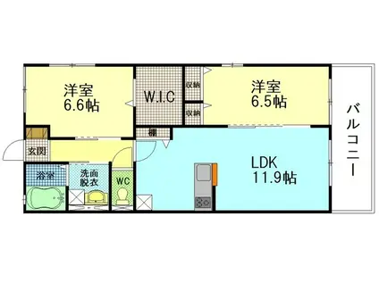 フィオーレ大芝(2LDK/2階)の間取り写真