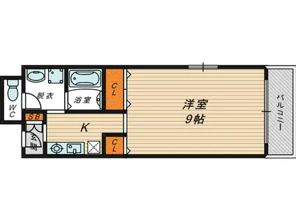 アッシュコート千林(1K/9階)の間取り写真