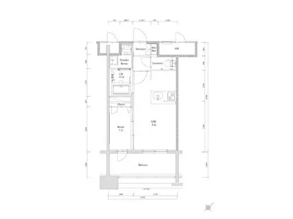 エンクレスト博多駅南GRACE(1LDK/6階)の間取り写真