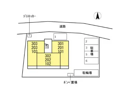 ペール メール メゾン(1LDK/1階)の間取り写真