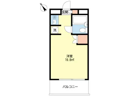 メゾン習志野(ワンルーム/3階)の間取り写真