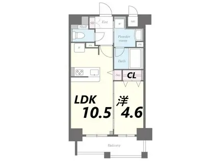 コンセール オギュウ(1LDK/2階)の間取り写真