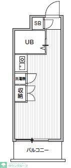 TS GARDEN都立大学II(ワンルーム/2階)の間取り写真