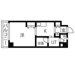 GRAND STAGE今池(1K/2階)の間取り写真