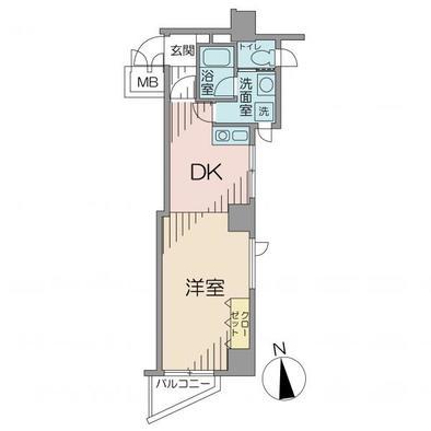 ヴィラージュ南青山(1DK/3階)の間取り写真