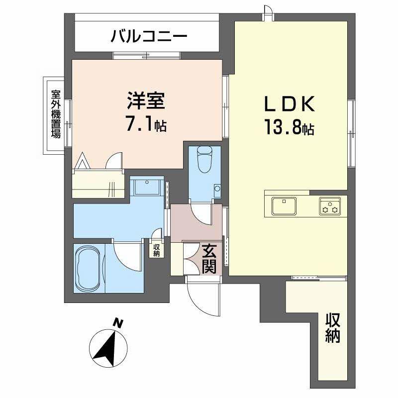 SHAMAISON GARDENS 六甲(1LDK/2階)の間取り写真