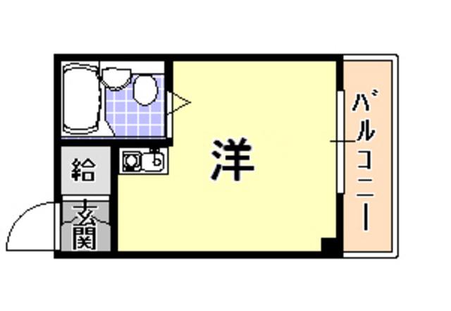 ライオンズマンション神戸元町(ワンルーム/9階)の間取り写真