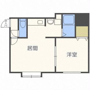 リバーエミール(1LDK/2階)の間取り写真