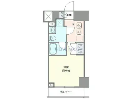 クレヴィスタ横浜関内II(1K/5階)の間取り写真