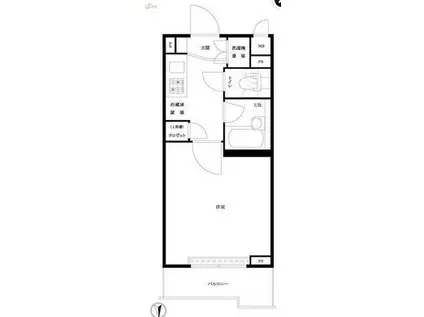 ルーブル大鳥居(1K/2階)の間取り写真