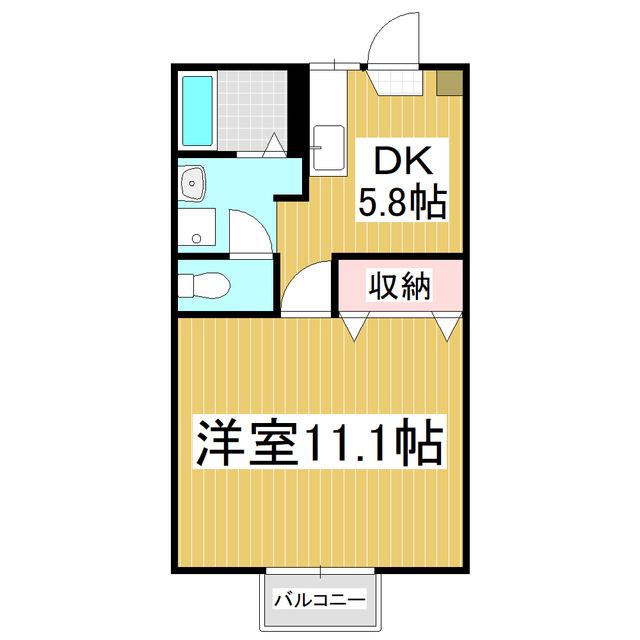 サンスーシ21(1DK/1階)の間取り写真