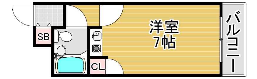 ダイアパレス塚本Ⅱ番館(1K/3階)の間取り写真