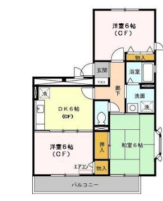 トマトノワ(3DK/3階)の間取り写真