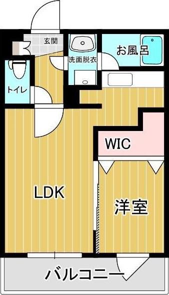 フォレストリーヴズ熊本壱番館(1LDK/1階)の間取り写真