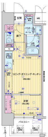レオンコンフォート本町東III(1LDK/4階)の間取り写真