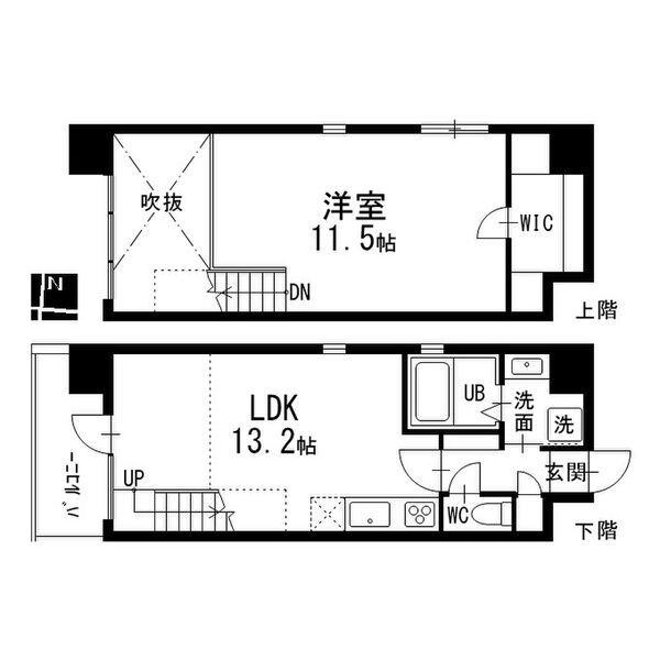 丸の内スクエア(1LDK/2階)の間取り写真