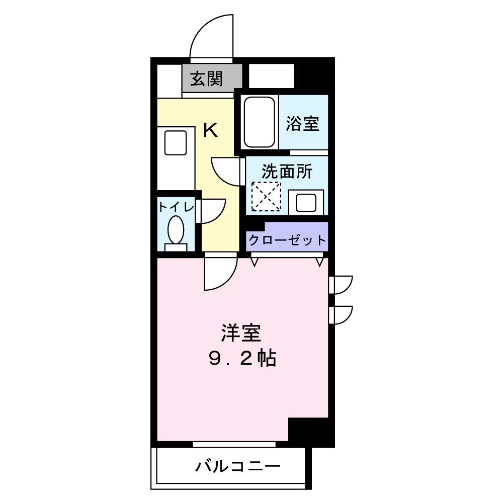 ヴィガラス永田町(1K/6階)の間取り写真