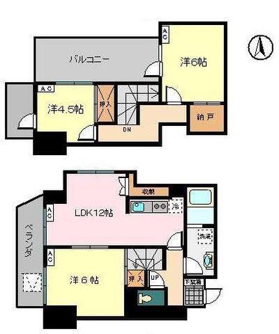 プレサM(3LDK/4階)の間取り写真