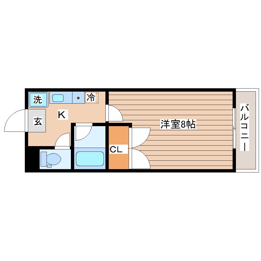 シティビル仙台(1K/4階)の間取り写真