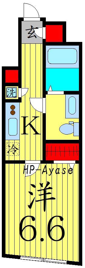 堀切ガーデンテラス(1K/1階)の間取り写真