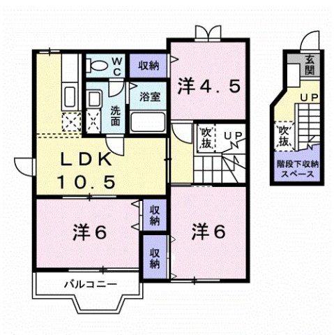 ピュアレジデンスA(3LDK/2階)の間取り写真