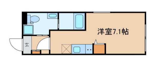 クラヴィール上野田原町(1K/3階)の間取り写真