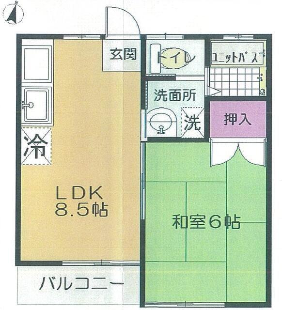 MPIII番館(1LDK/1階)の間取り写真