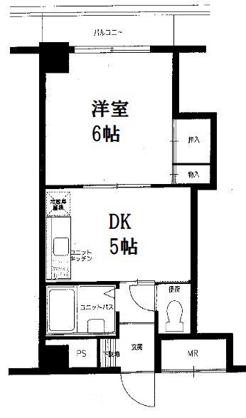 MSR天満東(1DK/7階)の間取り写真