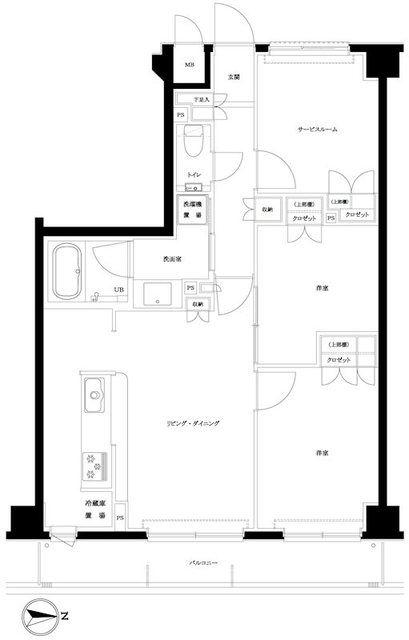 エルデンシア南大泉(2SLDK/2階)の間取り写真