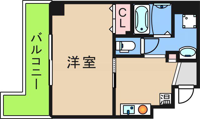 MIYO87天下茶屋(1K/2階)の間取り写真