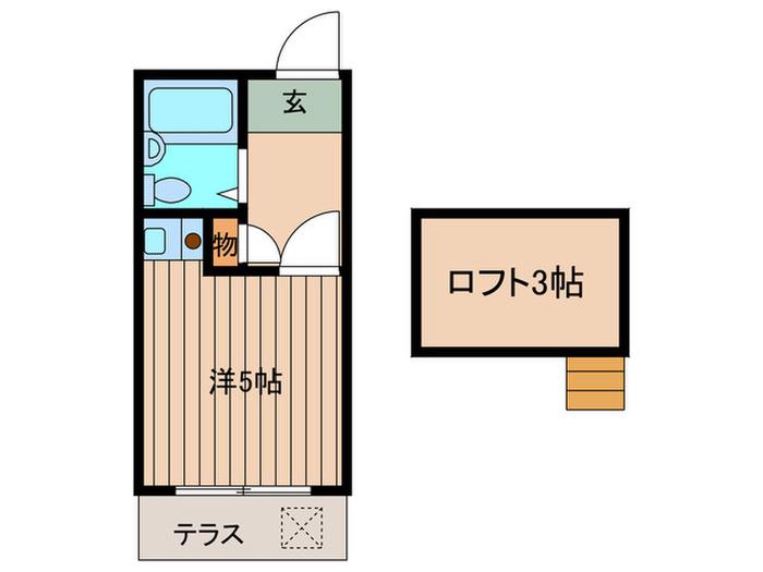 ヴェクセル大塚1号棟(ワンルーム/1階)の間取り写真
