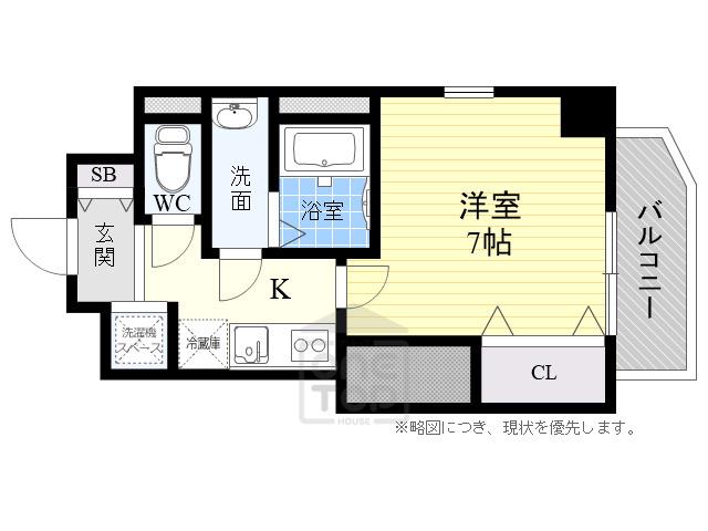 GLAD TAKATSUKI(1K/8階)の間取り写真