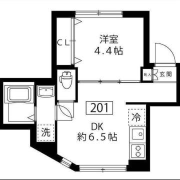 FACTORY NAKAMEGURO(1DK/1階)の間取り写真