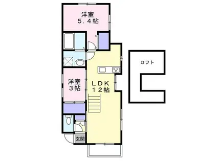 ガーデンヒルズ津田沼(2LDK/2階)の間取り写真
