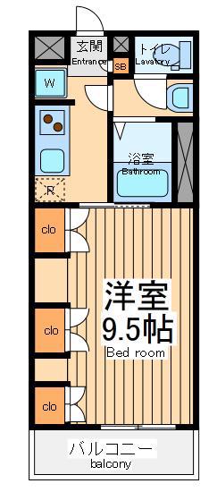リブリケイズ(1K/1階)の間取り写真