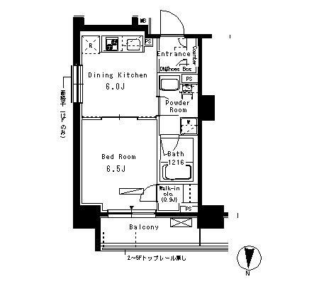 パークアクシス亀戸(1DK/11階)の間取り写真