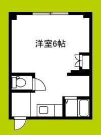 富士マンション(ワンルーム/3階)の間取り写真