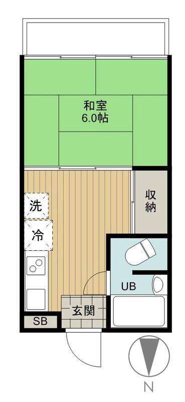 目白台コーポ(1K/7階)の間取り写真