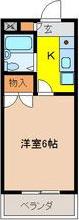 メゾンドツインクル(1K/2階)の間取り写真