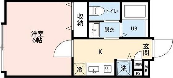 REVE STAGE(1K/4階)の間取り写真