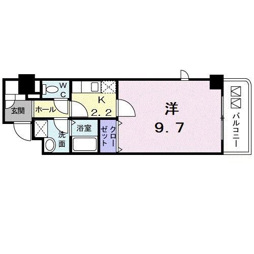 アヴァンティ サカエ(1K/3階)の間取り写真