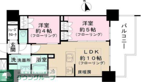 サンクレイドル浅草III(2LDK/8階)の間取り写真