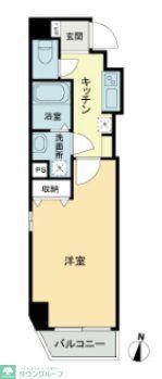 GRANDE菊川(1K/7階)の間取り写真