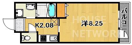 グリーンヒル小山(1K/3階)の間取り写真